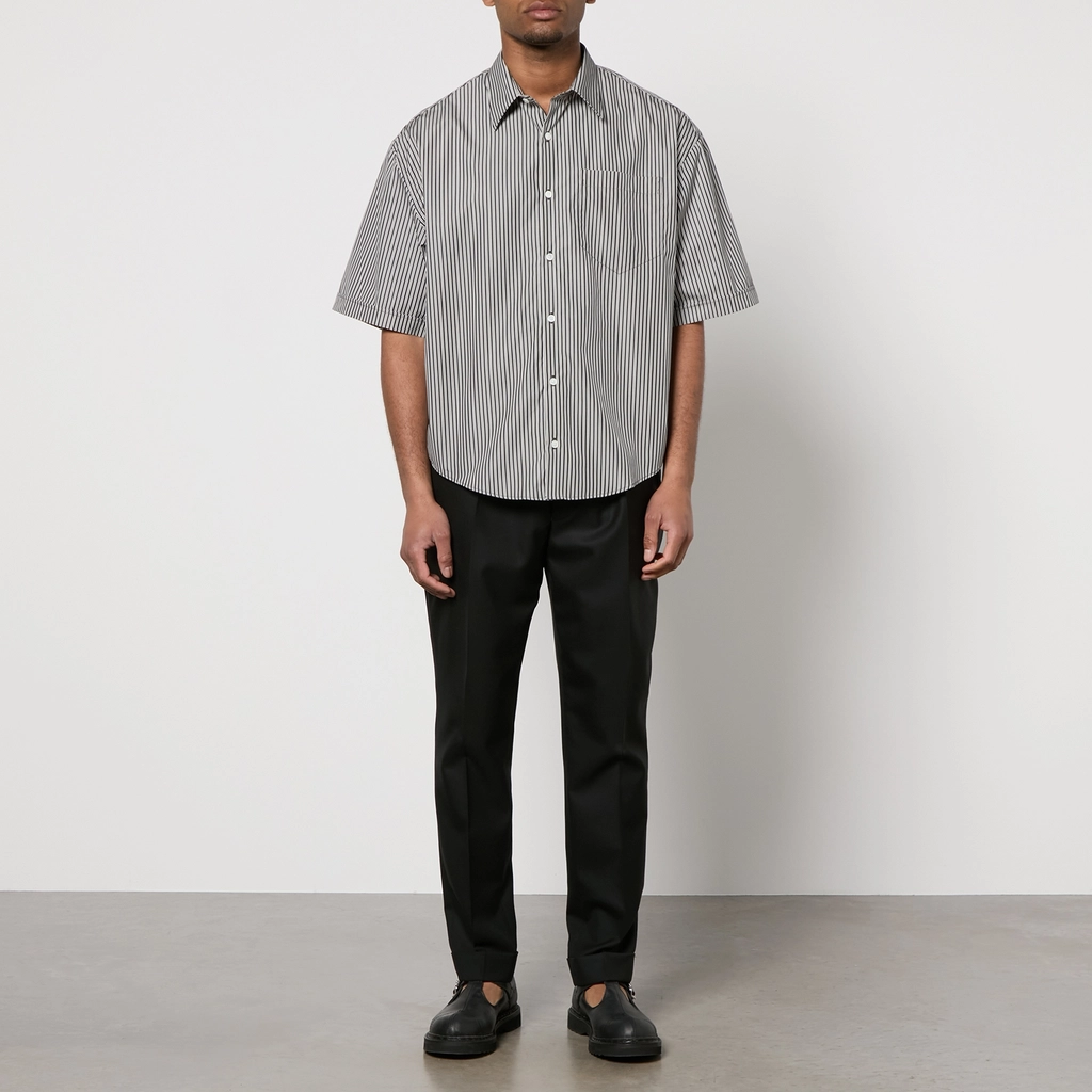 AMI Paris Boxy Fit Cotton-Poplin Shirt - XS